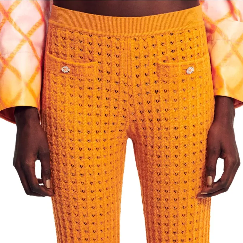 CHANEL Casual Pants Women's Orange-1