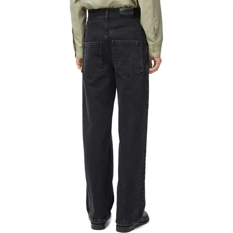 LOEWE Anagram Baggy Jeans 'Black'-4