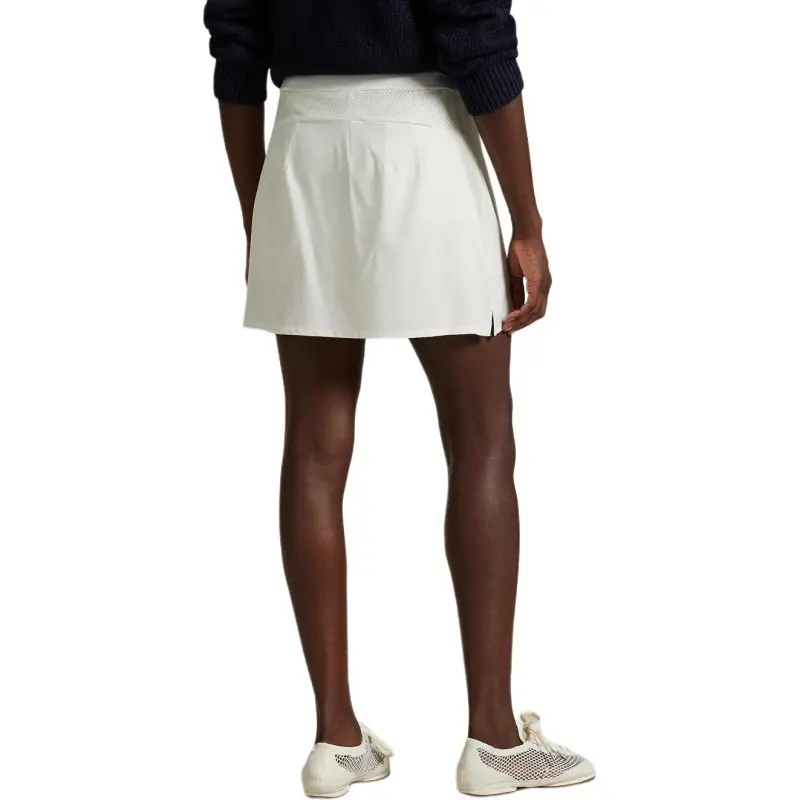Polo Ralph Lauren SS25 Casual Short Skirts Women's Porcelain White-2