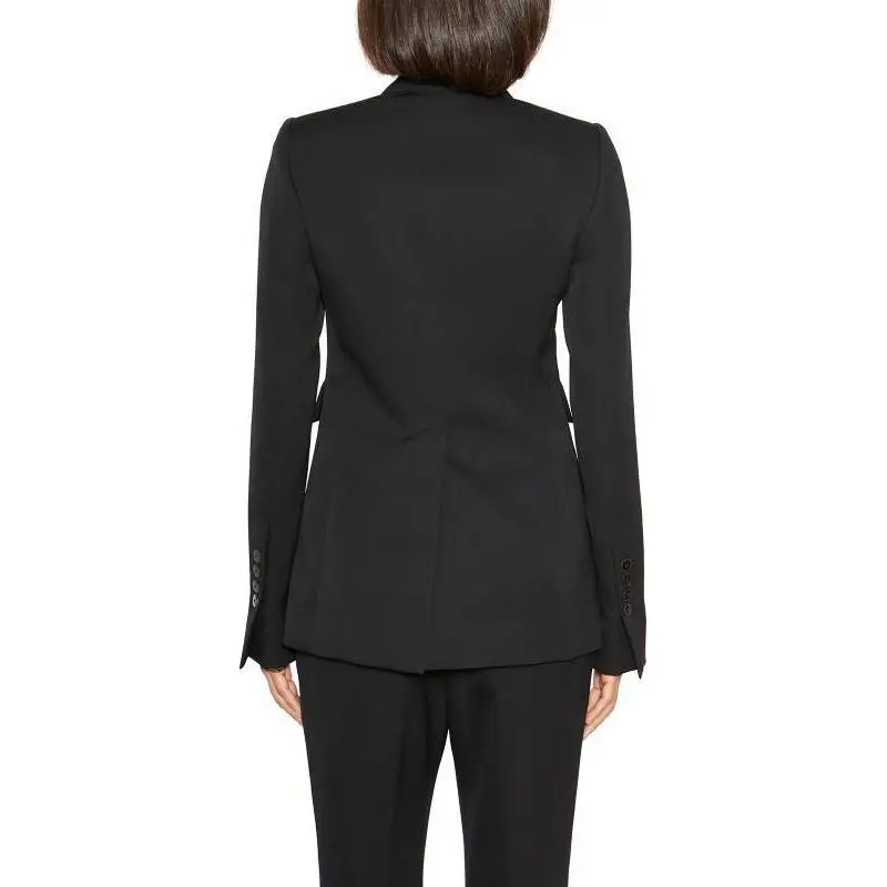 SAPIO Satin Lapel Double-breasted Blazer-1