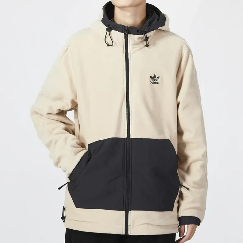Adidas Originals Clover Series Jackets Coats Men's Black-3