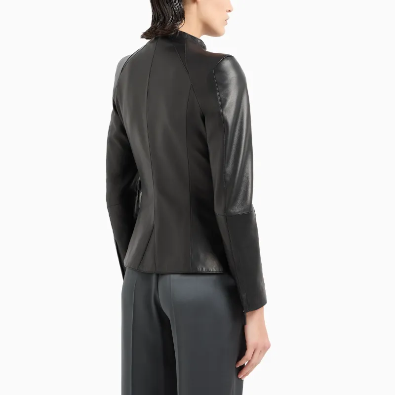 GIORGIO ARMANI Nappa leather Jacket With Zip-3