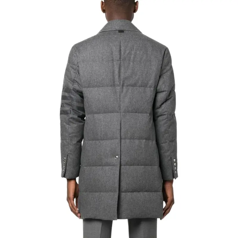 THOM BROWNE 4 Bar Padded Coat-5