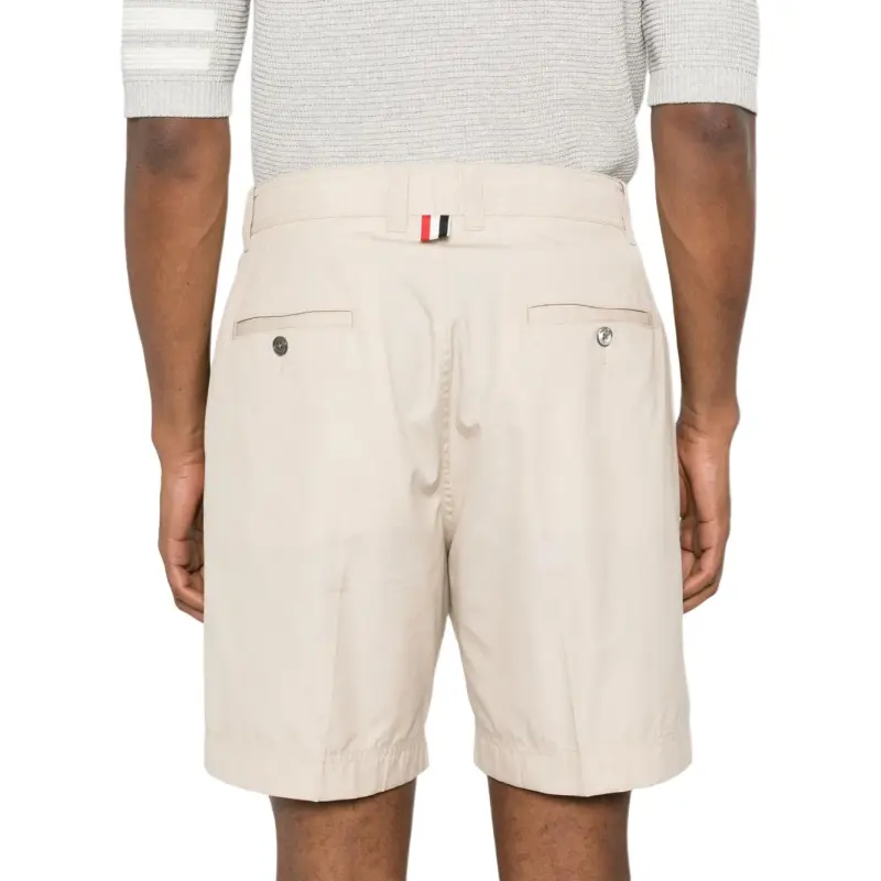 THOM BROWNE Pressed Crease Chino Shorts-4