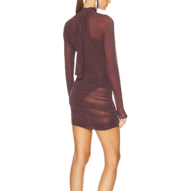 MAGDA BUTRYM Long Sleeved Dress Women's Bordeaux Red-1