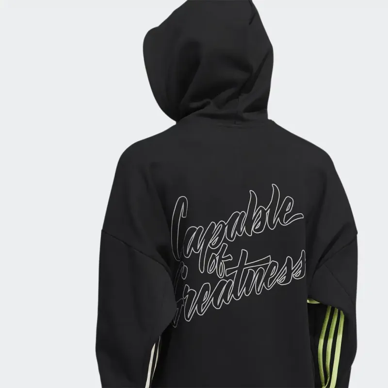 Adidas CAPABLE OF GREATNESS HOODIE Sweatshirt Women's Black-5