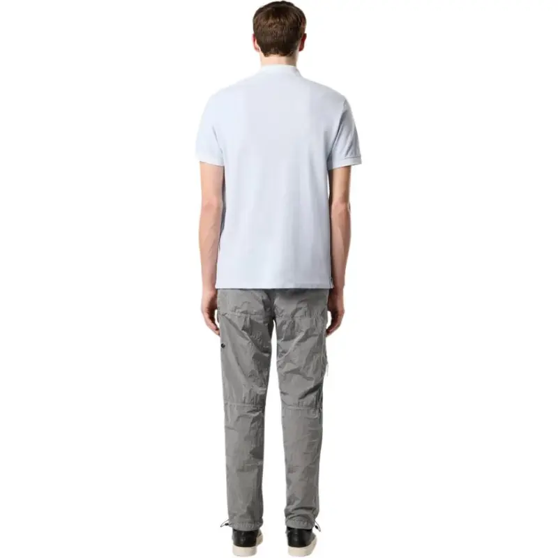 STONE ISLAND Compass Patch Buttoned Polo Shirt-3