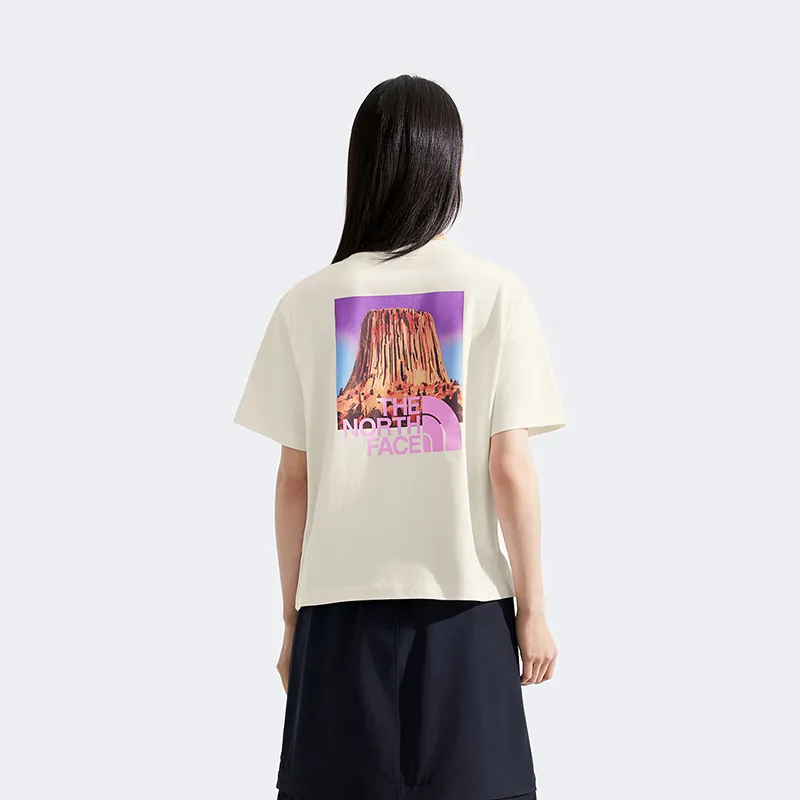 THE NORTH FACE Drop Shoulder Sleeve T Shirt Women's QLI/Dune White-2