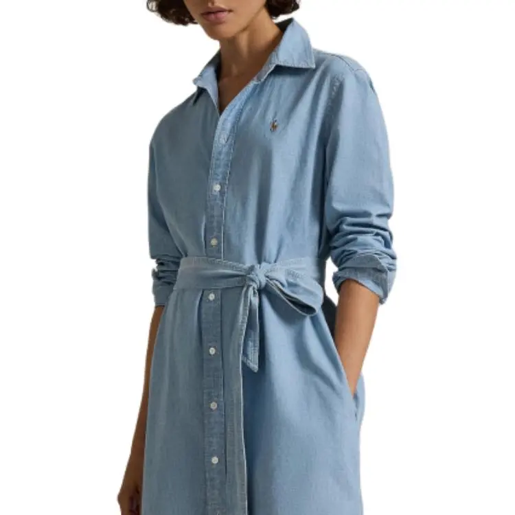 Polo Ralph Lauren Polo Pony Embroidered Belted Dress-3