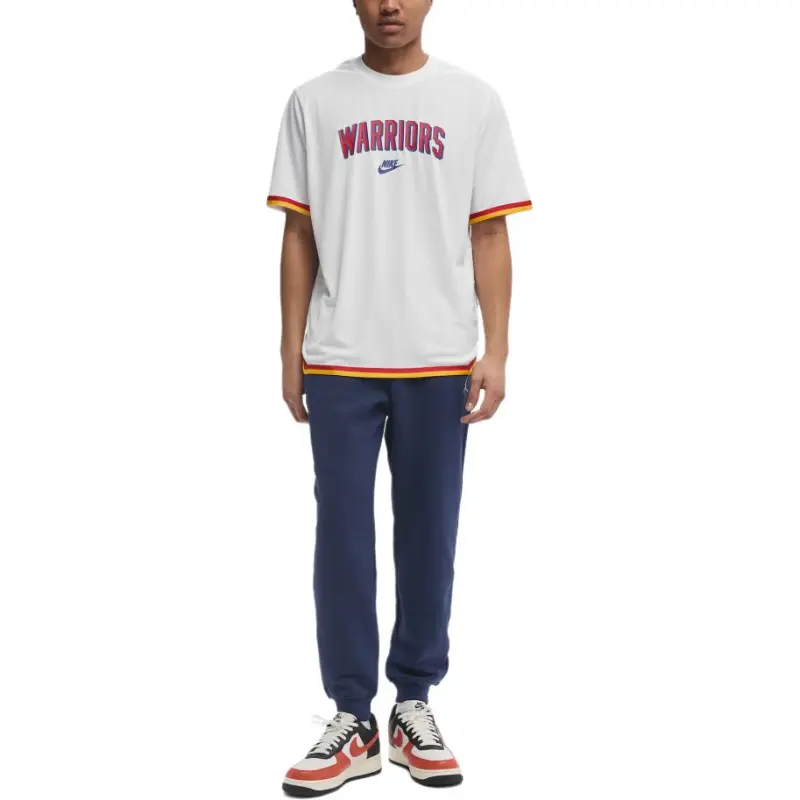 Nike Golden State Warriors Hardwood Classics Men's Nike Dri FIT Nba Short Sleeve Pregame Top-3