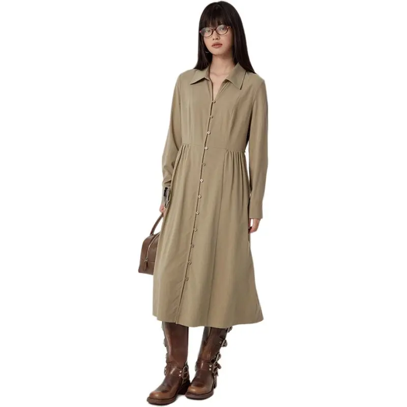 Omont Long Sleeved Dress Women's Moon Gray-7