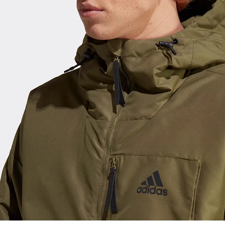 Adidas Down Jacket Men's Dark Olive Green-4