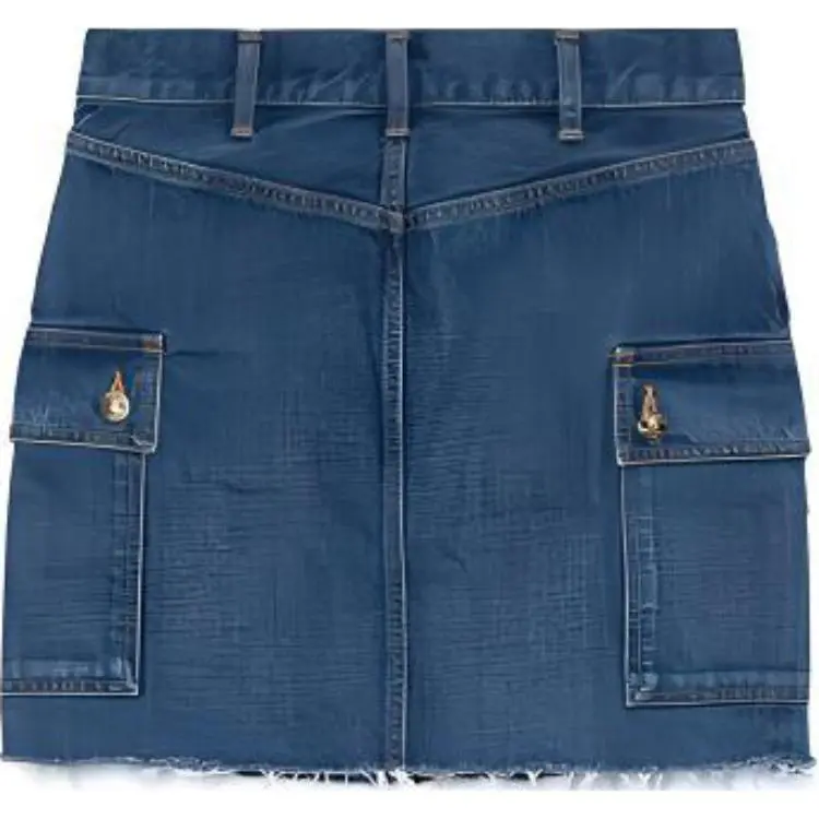 CELINE SS23 Denim Short Skirts Women's Denim Blue-1