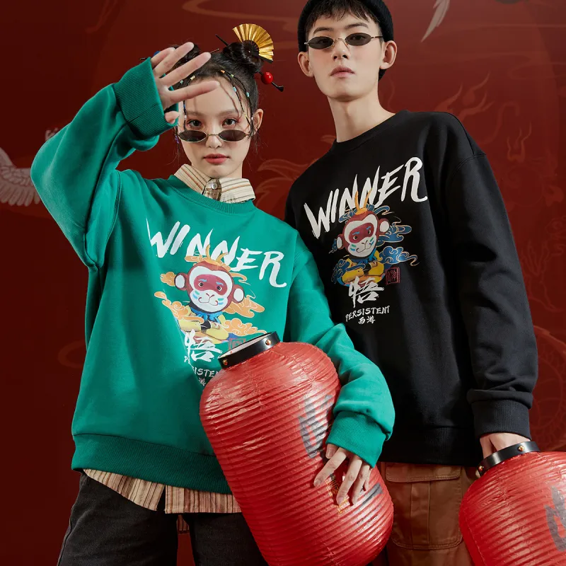Tonlion Sweatshirts Unisex Create Green-1