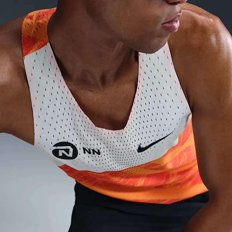 Nike AEROSWIFTDri FIT ADV Tank Top Men's Team Orange/White/Black-4