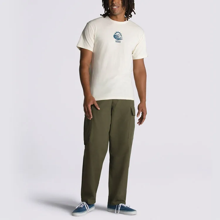 Vans T Shirts Unisex Cream White-2