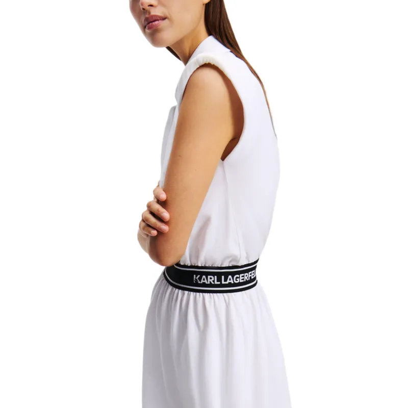 KARL LAGERFELD SS25 Sleeveless Dress Women's White-4