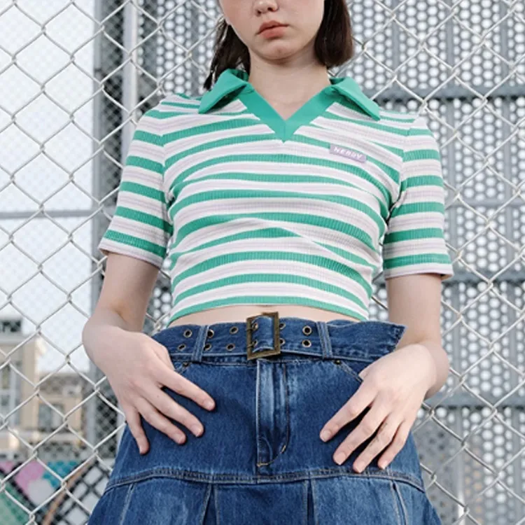 Nerdy Polo Shirts Women's Green-4