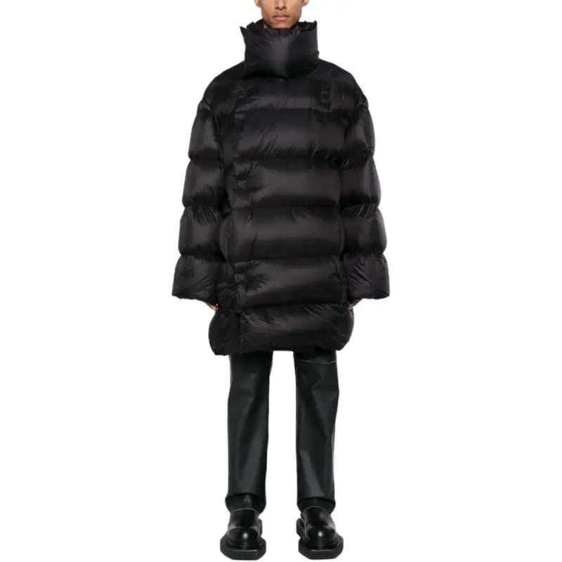 RICK OWENS Funnel neck Quilted Down Coat-1