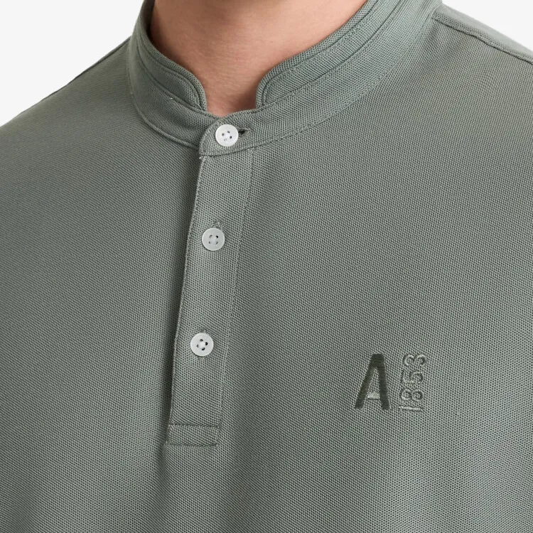 AIGLE Polo Shirt Men's Labyrinth Green-2