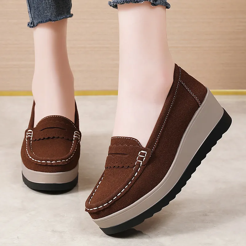 Reivanti Casual Single Shoes Women's Coffee-1