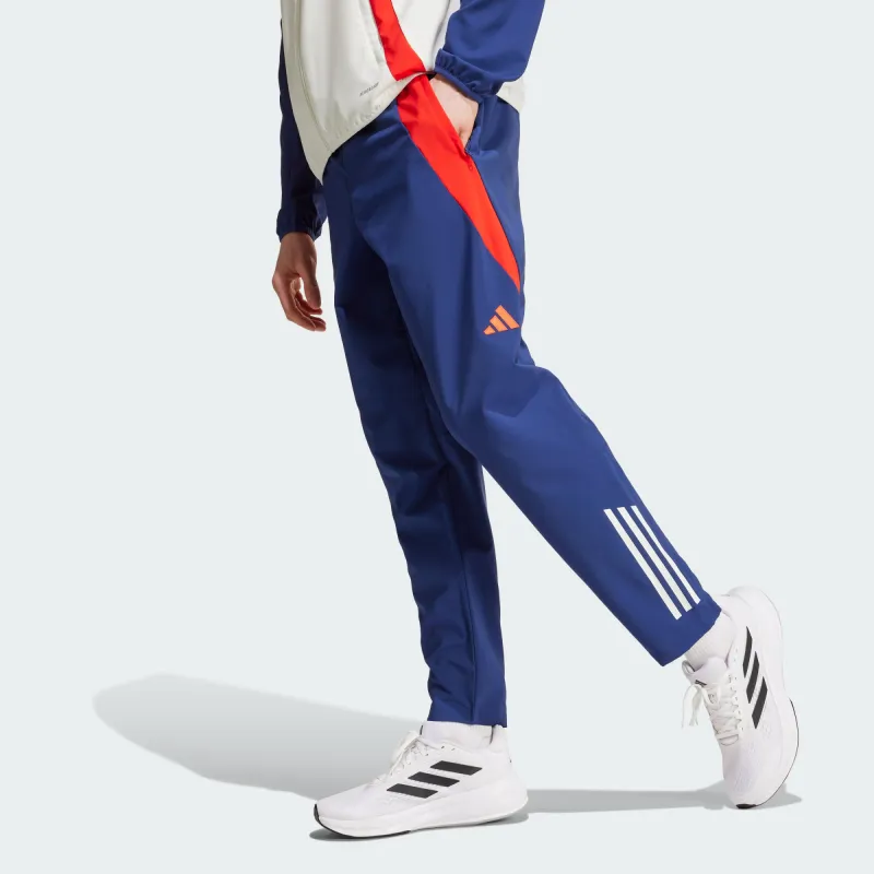 Adidas SS24 Knitted Sports Pants Men's Blue-2