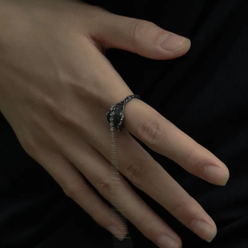 M.Wong 925 Sterling Silver Buckle Ring Women's-5