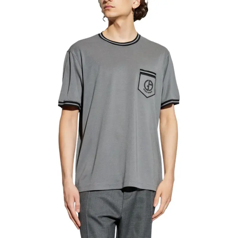 GIORGIO ARMANI T Shirts Men Gray-2