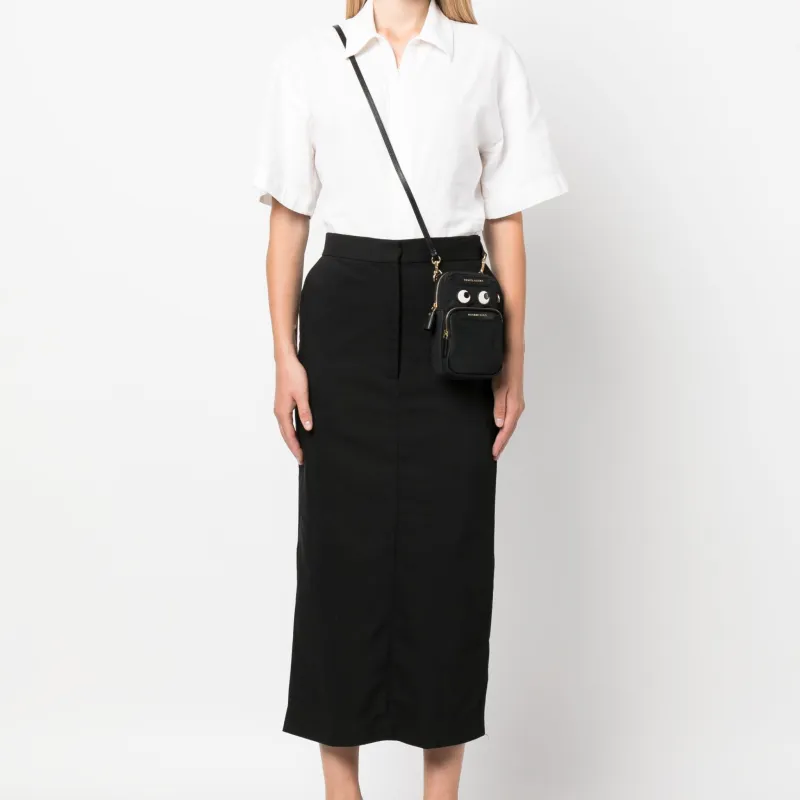 Anya Hindmarch Recycled Nylon Shoulder Bag, Crossbody Bag Women's Black-4