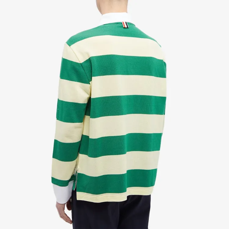THOM BROWNE Polo Shirts Men Yellow Green-2