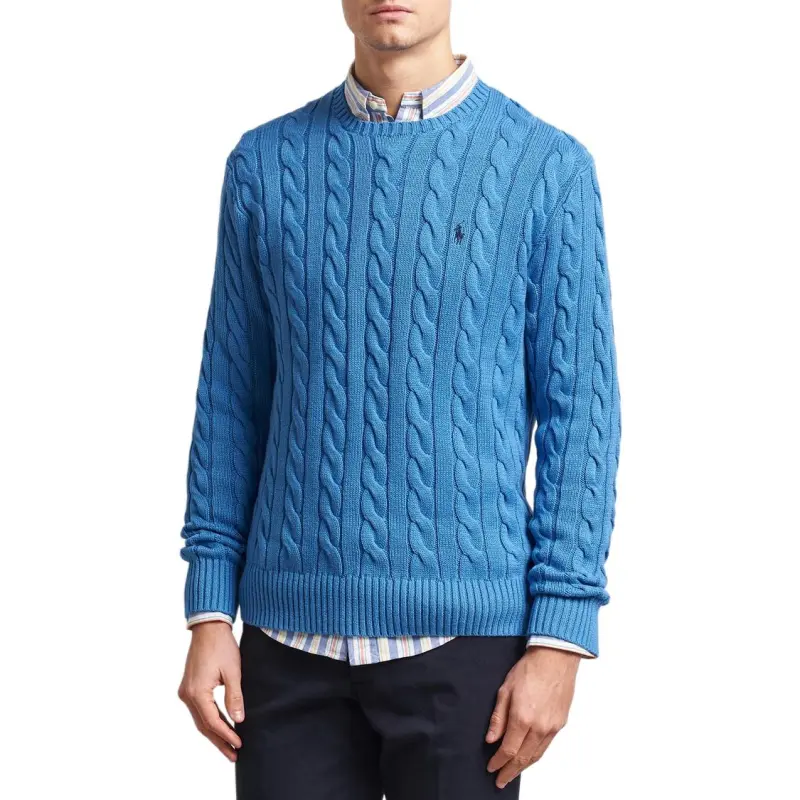 Polo Ralph Lauren Logo Embroidered Cable Knit Jumper-5