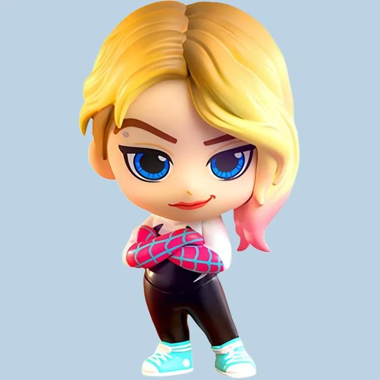 Hot Toys Marvel Spider Man, Gwen Chibi Figures-3