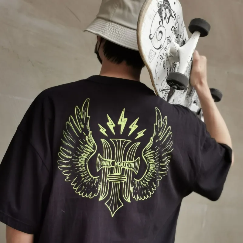 TONY HAWK Straight T-Shirt Unisex Black-3