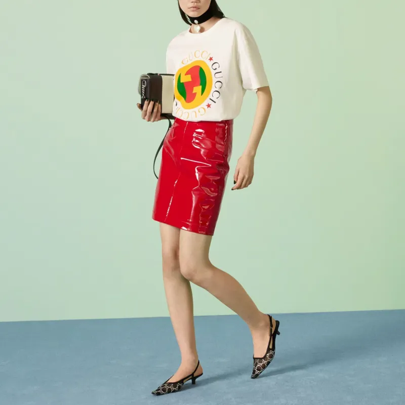 GUCCI Interlocking G Cotton T shirt-3