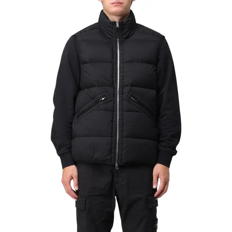 STONE ISLAND High Neck Zipped Down Gilet-1