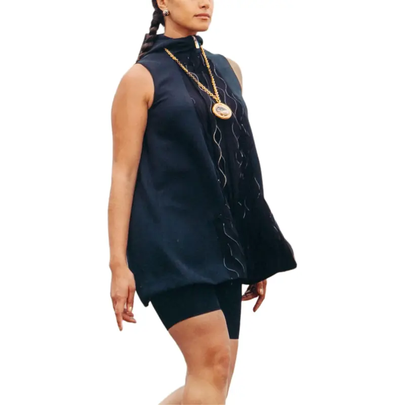CHANEL SS25 Sleeveless Dress Women's Black-2