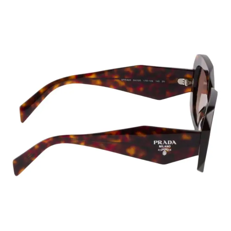 PRADA Subject To Official Website Irregular Shape Sunglasses Unisex Tortoiseshell-2