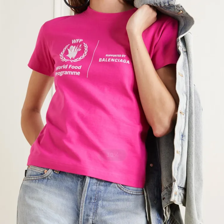 Balenciaga x Wfp Regular T-Shirt Women's Pink Regular Fit-1