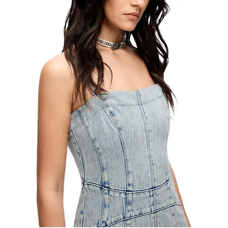 Miss Sixty Slip Dress Women's Light Blue-4