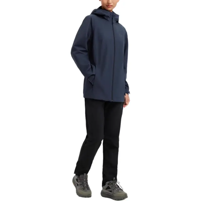 Jack Wolfskin Waterproof, Windproof, And Breathable Windbreaker Jacket Women's Royal Blue Europe Version-3