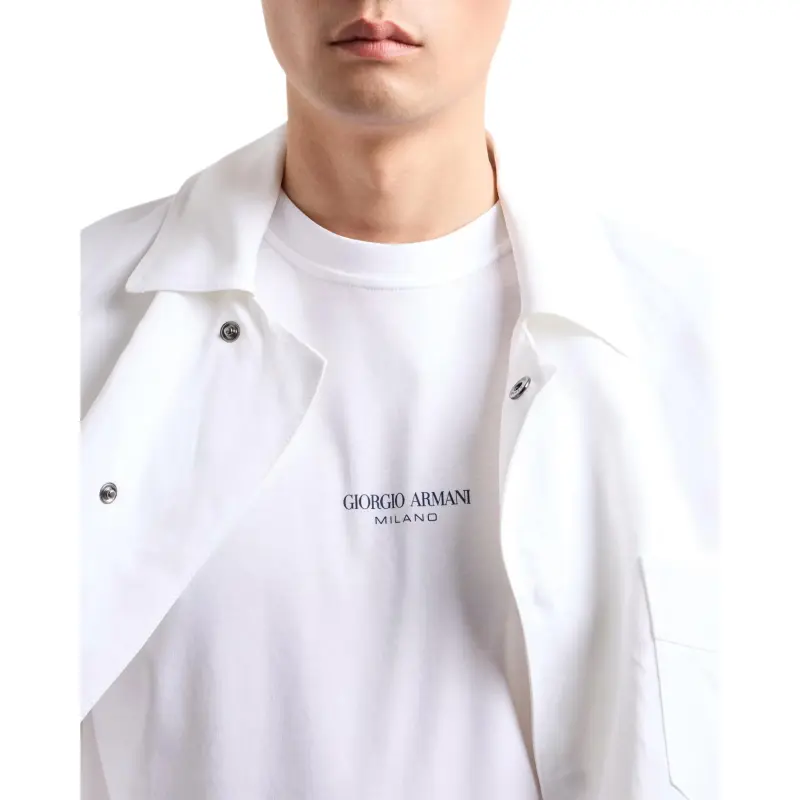 EMPORIO ARMANI Cotton Interlock Crew neck T shirt-4