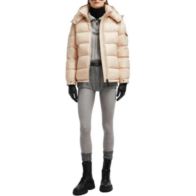 Moncler Down Jacket Women's Beige-4