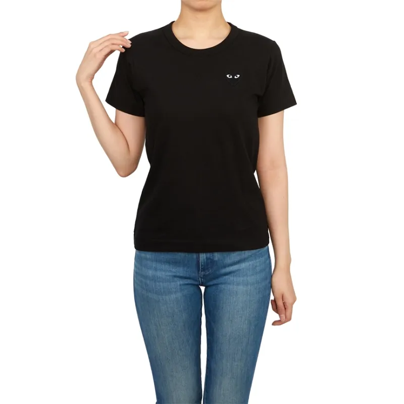 CDG Play T Shirts Women's Black-3