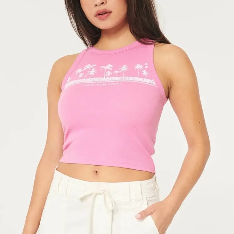 Hollister Tank Tops Women's Dark Pink-1