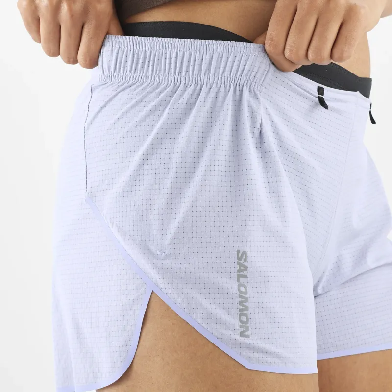SALOMON Sense Aero 3 Sports Shorts Women's Sky Color-3