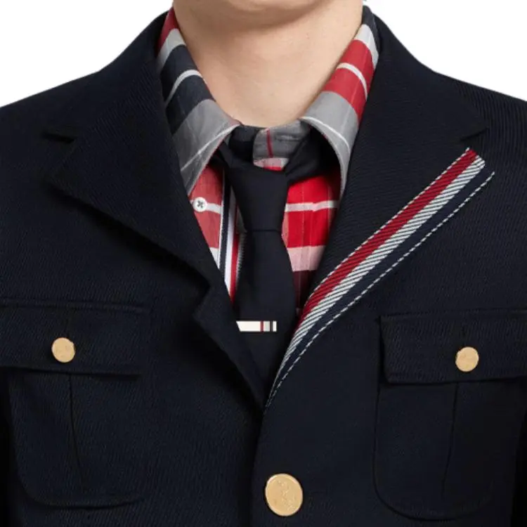 THOM BROWNE· Coat Men's Marine Blue-5