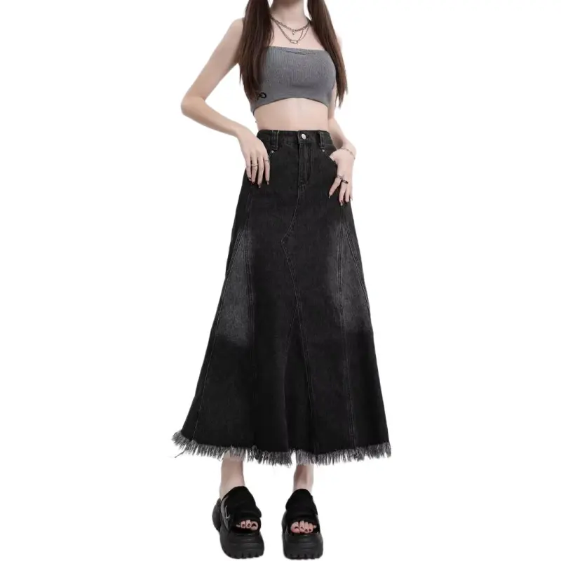 Concubine Zhu Denim Long Skirt Women's-1