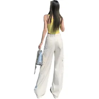 Wen Shan Jeans Women's Milk White