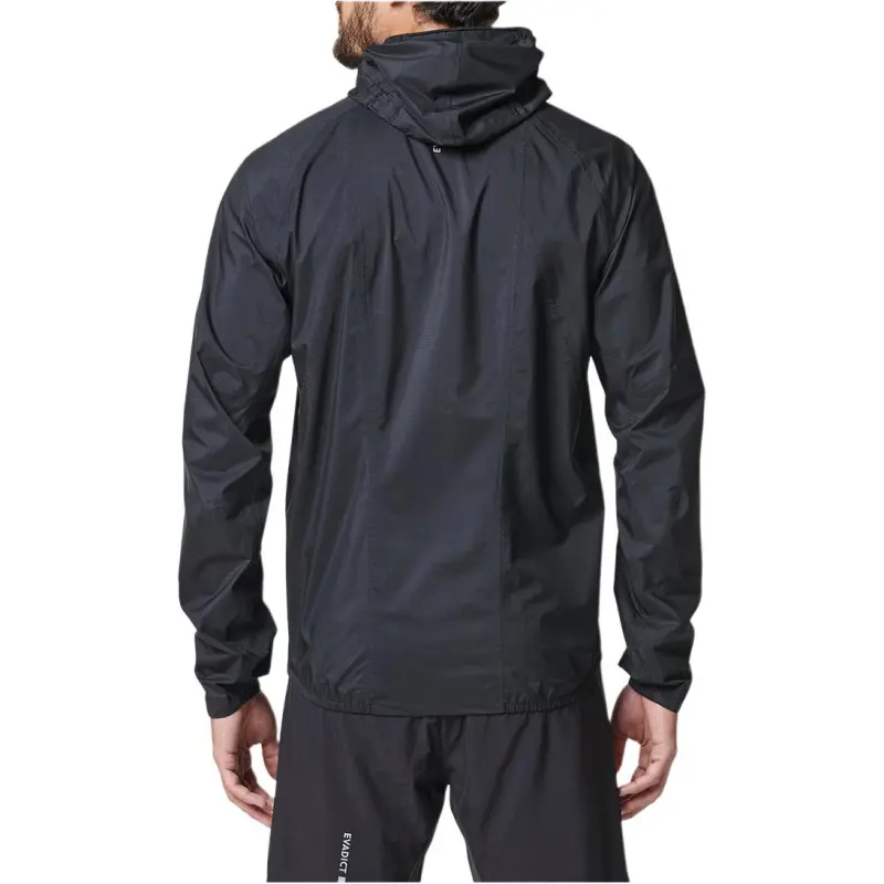 DECATHLON Trail Running Waterproof And Windproof Windbreaker Jacket Men's Dark Shadow Black-2