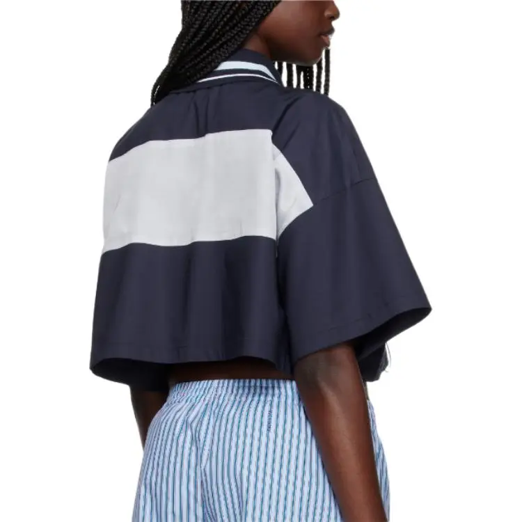 WE11DONE Polo Shirt Women's Marine Blue-1